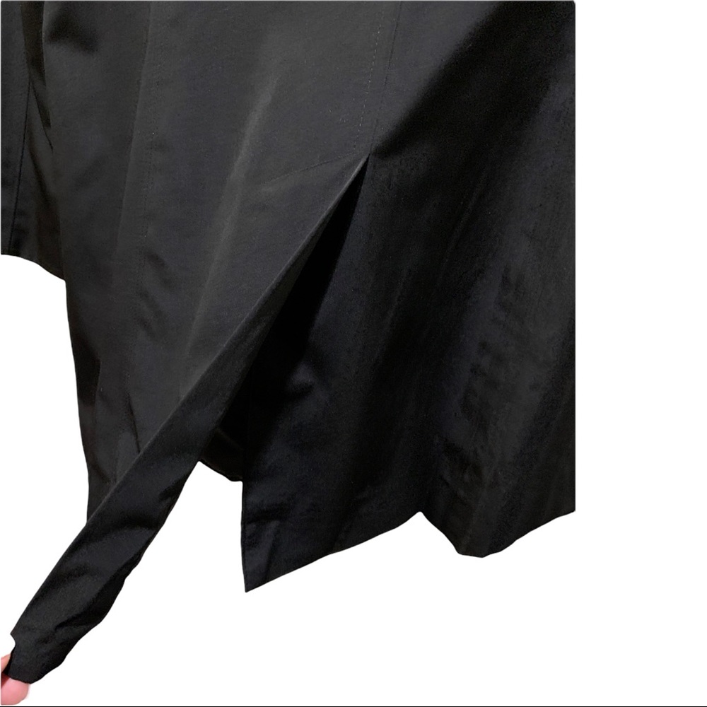 LONDON FOG BLACK FULL BUTTON DOWN  LS INTERIOR LINED TRENCH COAT SIZE MEDIUM - Picture 12 of 16